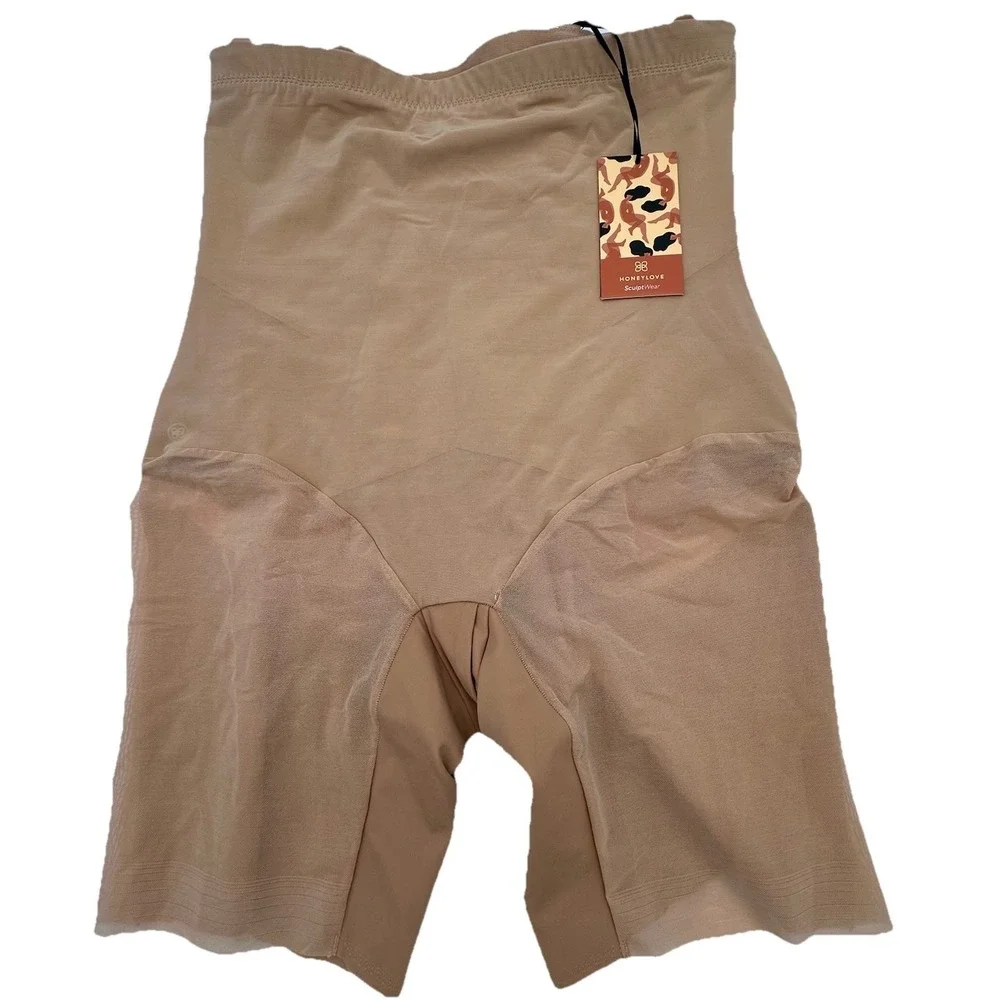 Honeylove Superpower Shorts‎ Sand Nude Sz 3XL Shapewear Tummy Control NO Straps